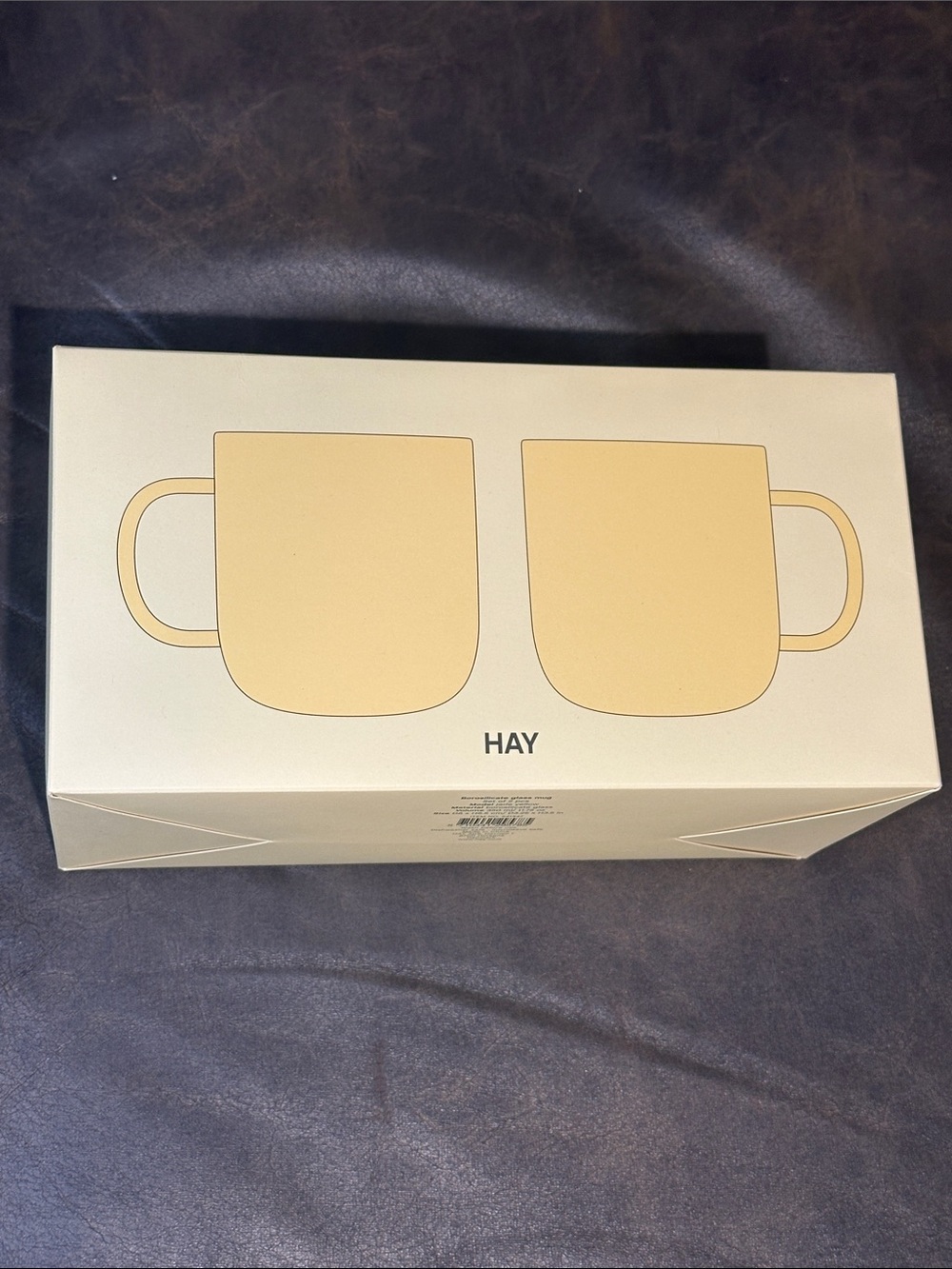 HAY Glass Mug Set - 2 Pack, Yellow or Light Blue